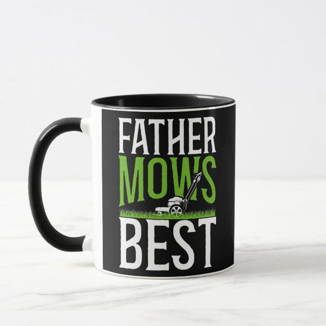Lawn Mower Mowing Dad Father Landscaper Father Tasse (Links)