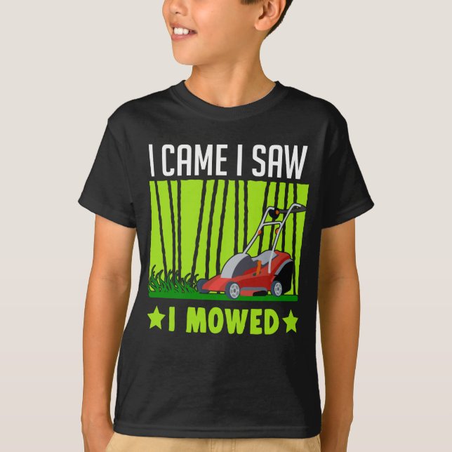 Lawn Mower Spaß Landscaper Janitor Joke T-Shirt (Vorderseite)