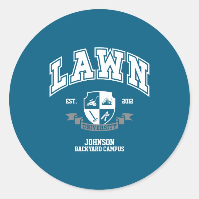 Lawn Mowing Funny Yard Work For Dad Grandpa _1  Runder Aufkleber (Vorderseite)