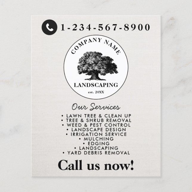 Lawn Mowing Landscaping Garden Lawn Care Tree Flyer (Vorne)