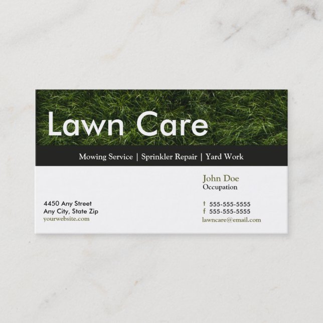 Lawn Service Business Card Appointment Card Terminkarte (Vorderseite)