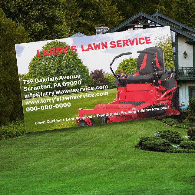 Lawn Service Company  Business Card Visitenkarte (Von Creator hochgeladen)