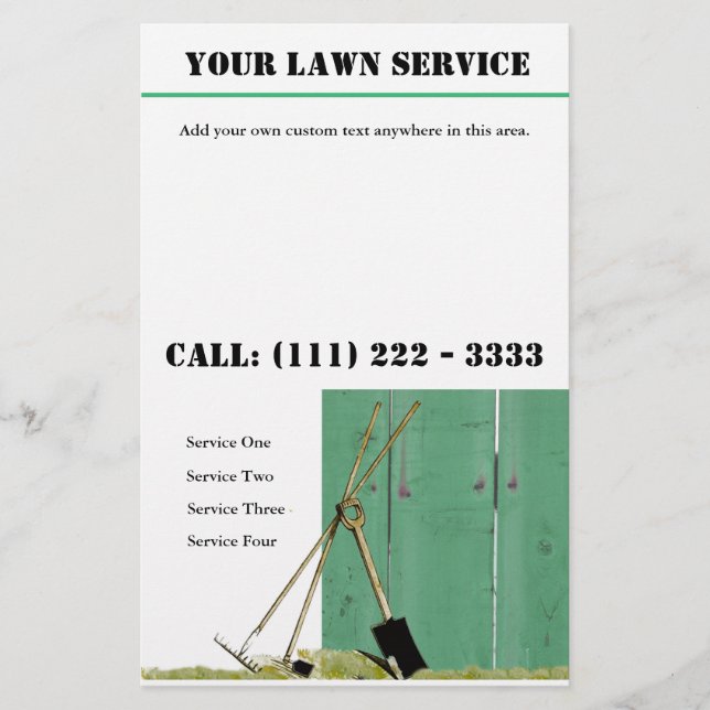 Lawn Service Landscaping Business Flyer (Vorne)