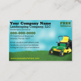 Lawncare, das Gras-Ausschnitt-Visitenkarte Visitenkarte