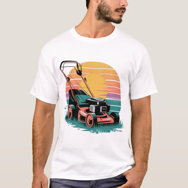 Lawnmower Sunset T-Shirt (Vorderseite)