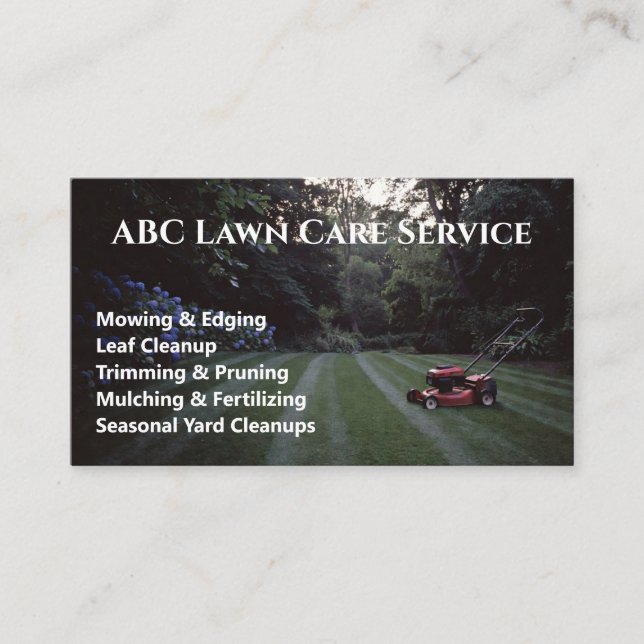 Lawnpro Premium Service Visitenkarte (Vorderseite)