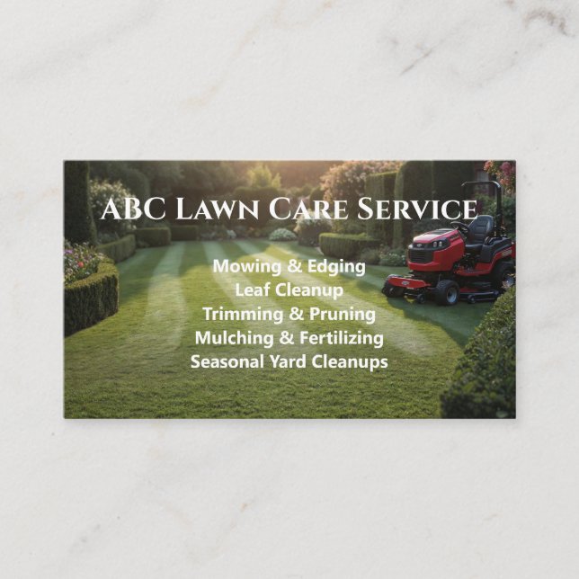 Lawnpro Premium Service Visitenkarte (Vorderseite)