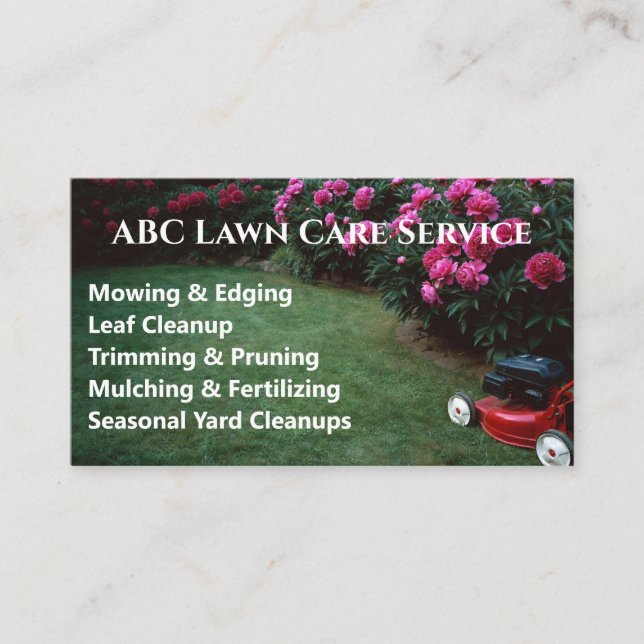 Lawnpro Premium-Service Visitenkarte (Vorderseite)