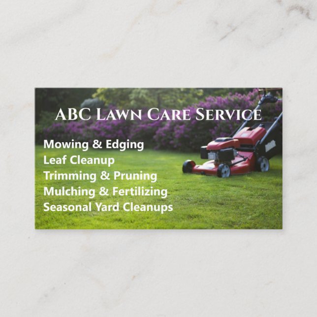 Lawnpro Premium-Service Visitenkarte (Vorderseite)