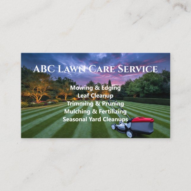 Lawnpro Premium Service Visitenkarte (Vorderseite)