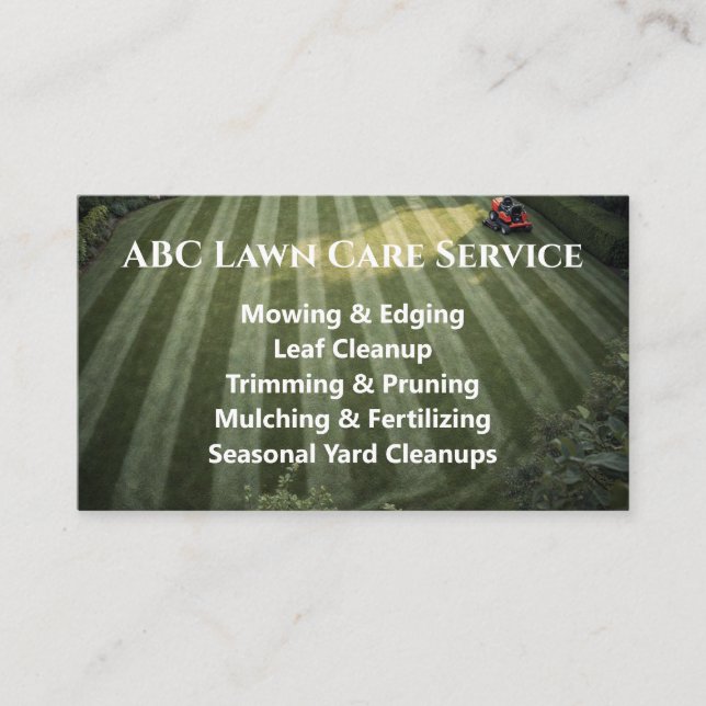 Lawnpro Premium Service Visitenkarte (Vorderseite)