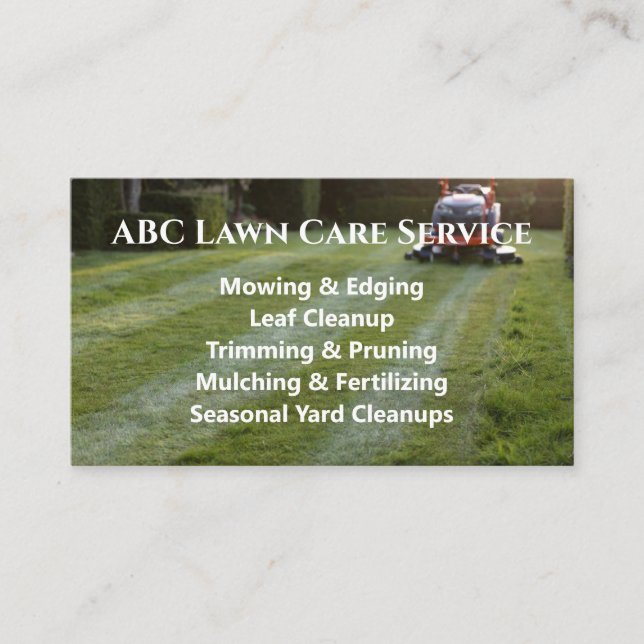 Lawnpro Premium Service Visitenkarte (Vorderseite)