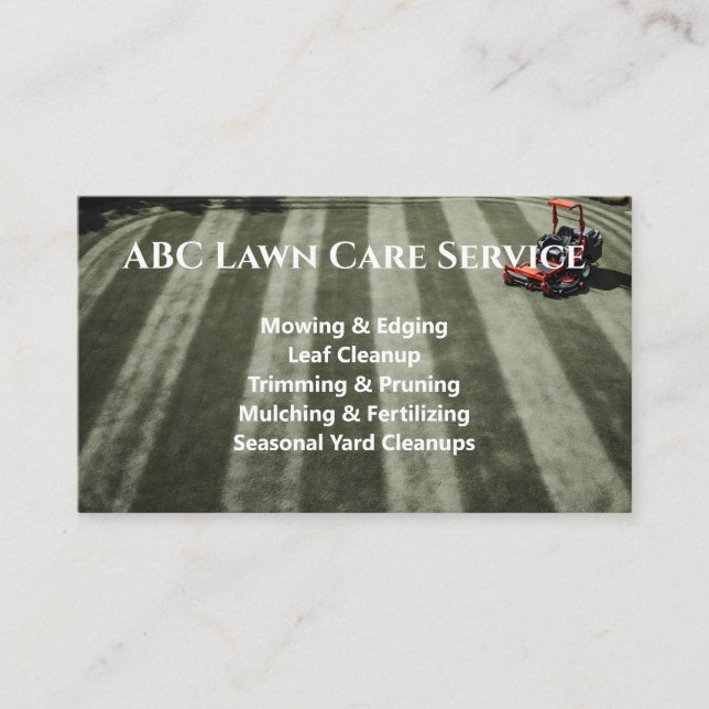 Lawnpro Premium Service Visitenkarte (Vorderseite)
