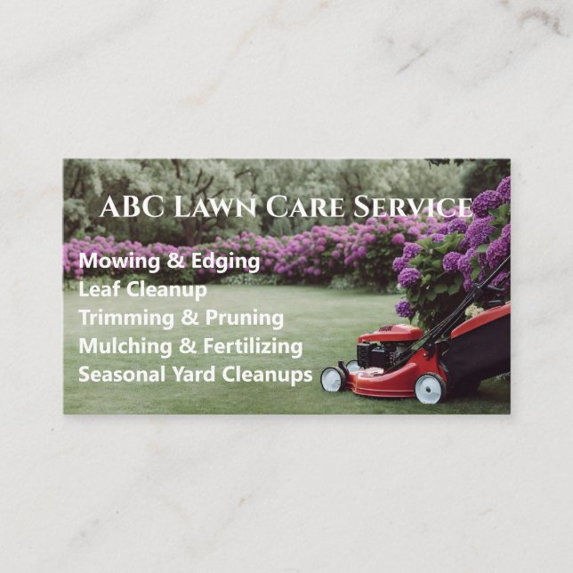 Lawnpro Premium Service Visitenkarte (Vorderseite)
