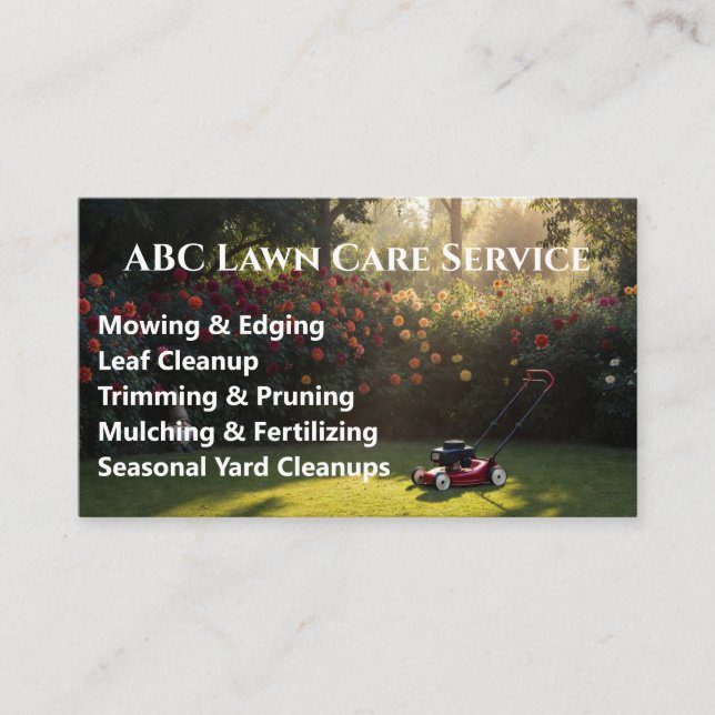 Lawnpro Premium Service Visitenkarte (Vorderseite)