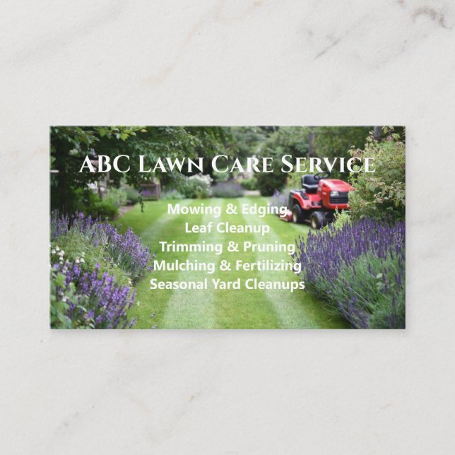 Lawnpro Premium Service Visitenkarte (Vorderseite)