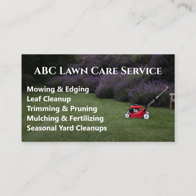 Lawnpro Premium Service Visitenkarte (Vorderseite)