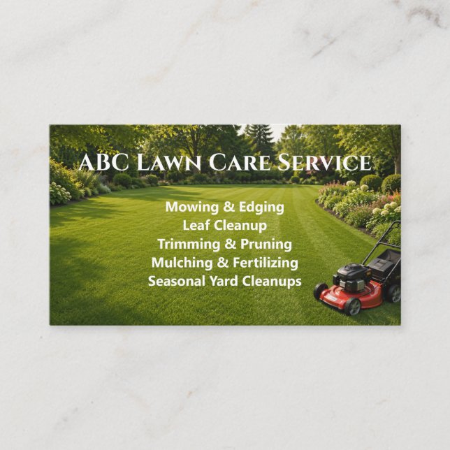 Lawnpro Premium Service Visitenkarte (Vorderseite)
