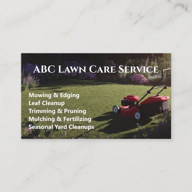 Lawnpro Premium Service Visitenkarte (Vorderseite)