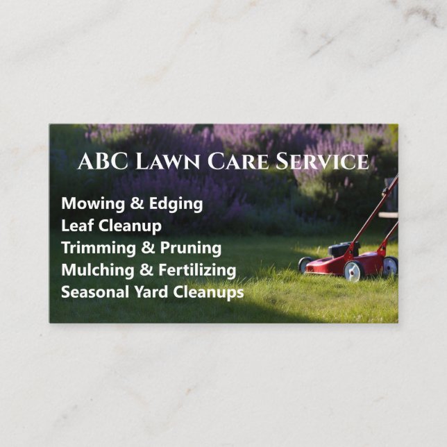 Lawnpro Premium Service Visitenkarte (Vorderseite)