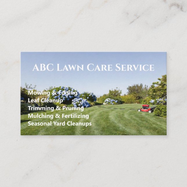 Lawnpro Premium Service Visitenkarte (Vorderseite)