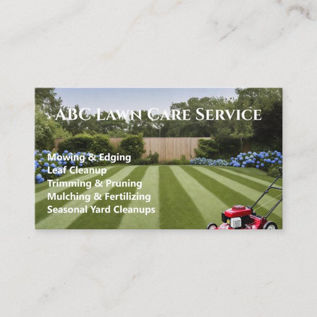 Lawnpro Premium Service Visitenkarte (Vorderseite)