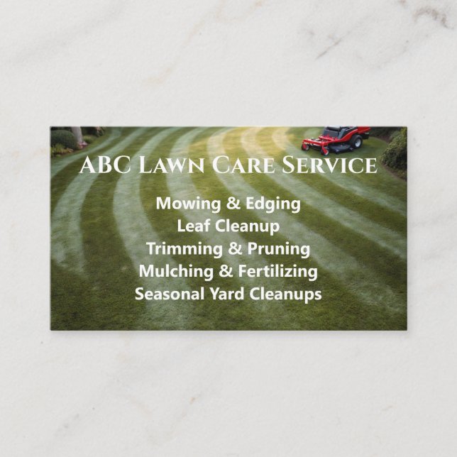 Lawnpro Premium Service Visitenkarte (Vorderseite)