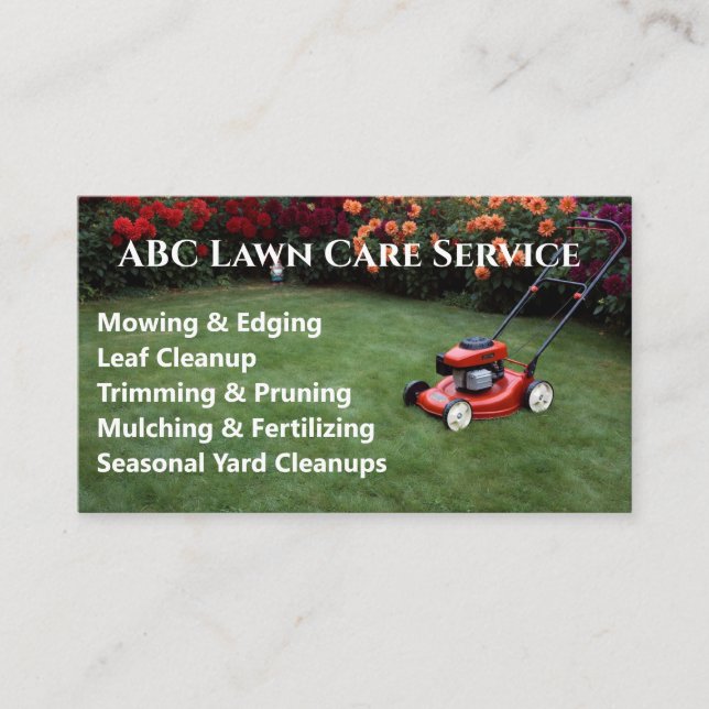 Lawnpro Premium-Service Visitenkarte (Vorderseite)