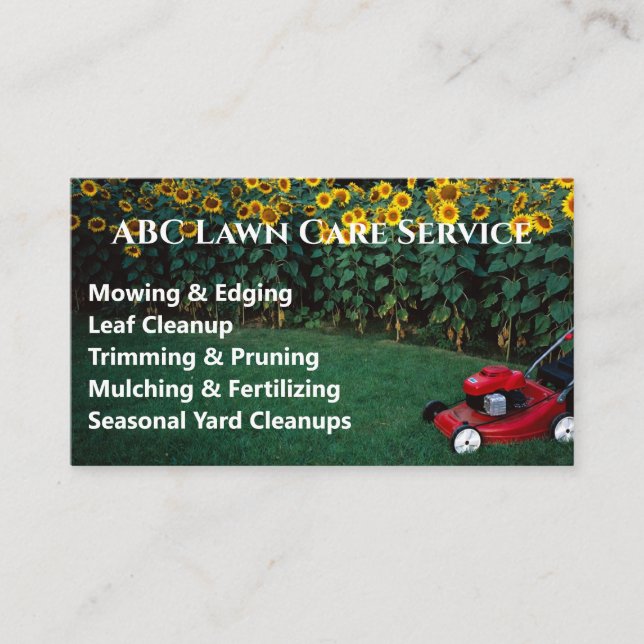 Lawnpro Premium-Service Visitenkarte (Vorderseite)