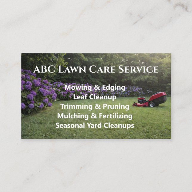 Lawnpro Premium Service Visitenkarte (Vorderseite)