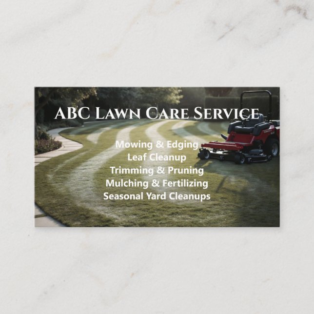 Lawnpro Premium Service Visitenkarte (Vorderseite)
