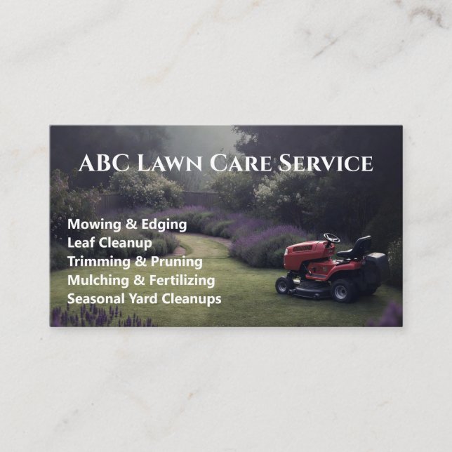 Lawnpro Premium Service Visitenkarte (Vorderseite)