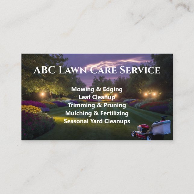 Lawnpro Premium Service Visitenkarte (Vorderseite)