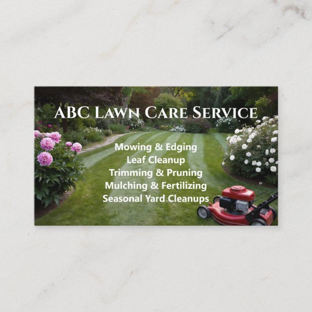 Lawnpro Premium Service Visitenkarte (Vorderseite)