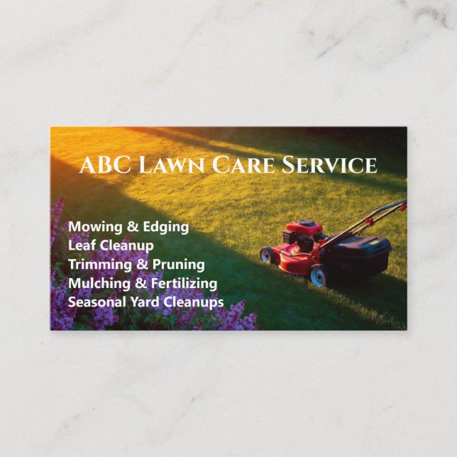 Lawnpro Premium Service Visitenkarte (Vorderseite)