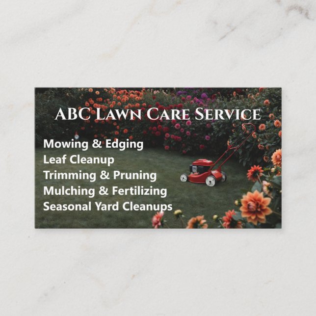 Lawnpro Premium Service Visitenkarte (Vorderseite)