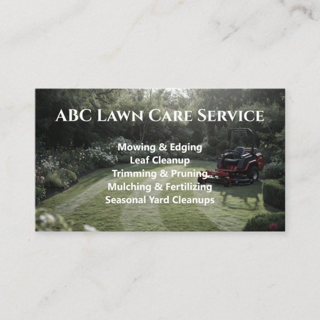 Lawnpro Premium Service Visitenkarte (Vorderseite)