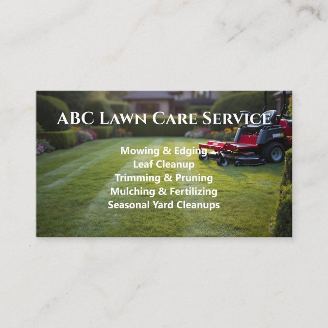 Lawnpro Premium Service Visitenkarte (Vorderseite)