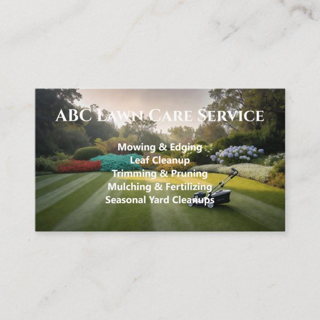 Lawnpro Premium Service Visitenkarte (Vorderseite)