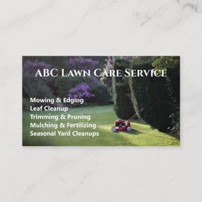 Lawnpro Premium Service Visitenkarte (Vorderseite)