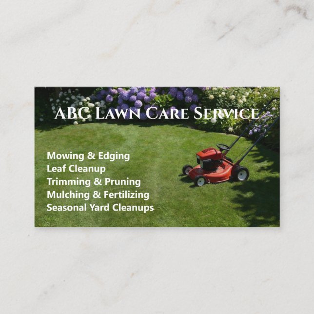 Lawnpro Premium-Service Visitenkarte (Vorderseite)