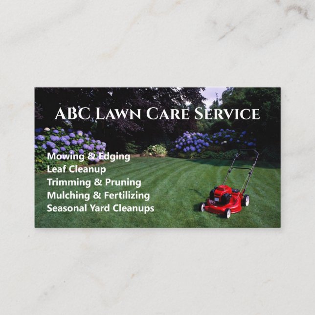 Lawnpro Premium Service Visitenkarte (Vorderseite)