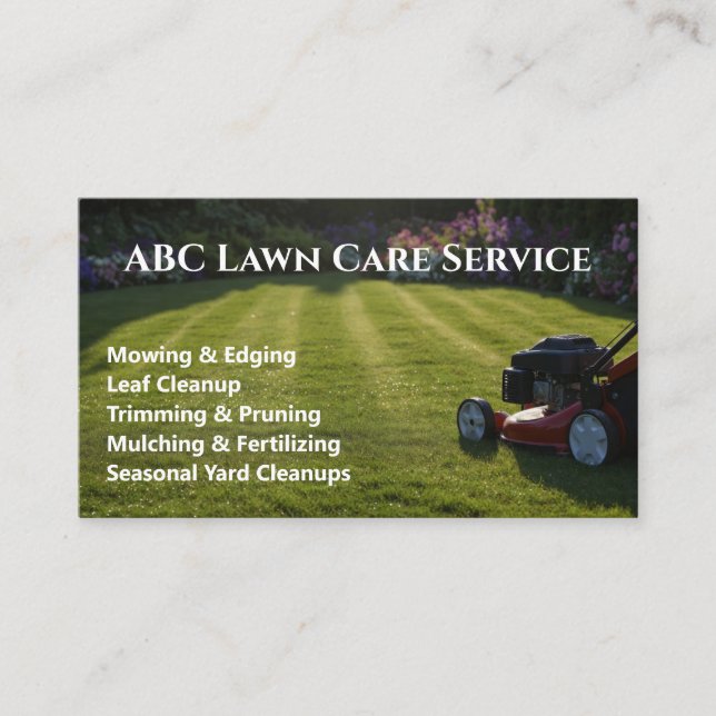 Lawnpro Premium Service Visitenkarte (Vorderseite)