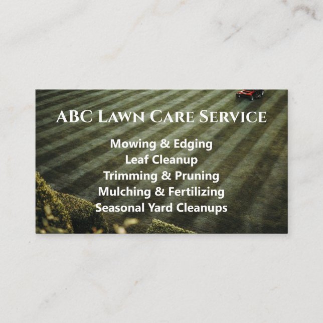 Lawnpro Premium Service Visitenkarte (Vorderseite)