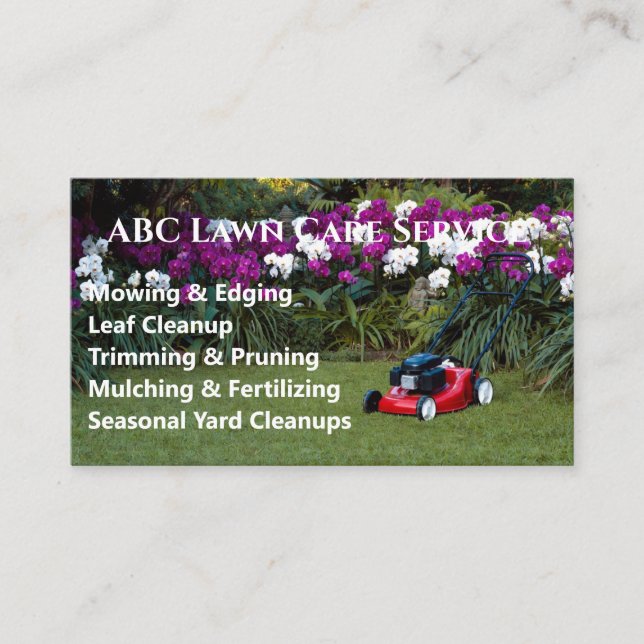 Lawnpro Premium Service Visitenkarte (Vorderseite)