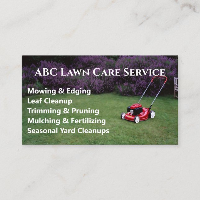 Lawnpro Premium-Service Visitenkarte (Vorderseite)