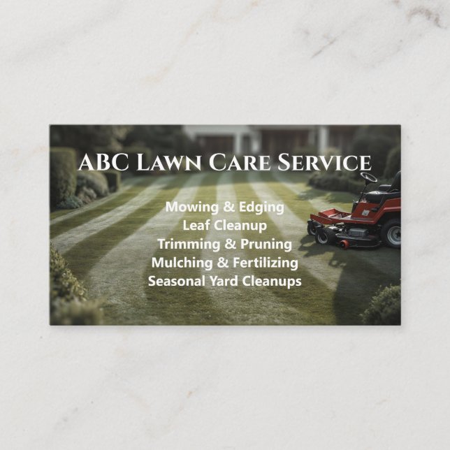 Lawnpro Premium Service Visitenkarte (Vorderseite)