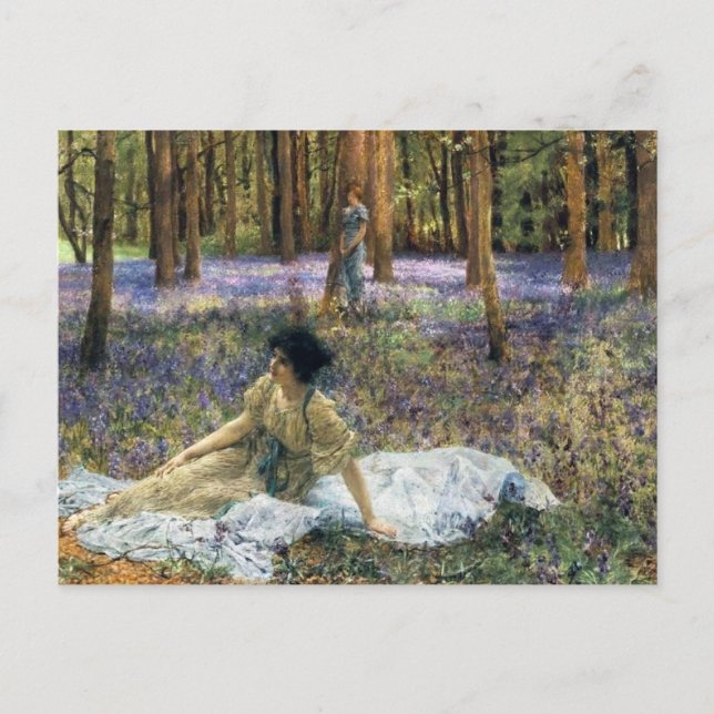 Lawrence Alma Tadema Bluebells Postcard Postkarte (Vorderseite)