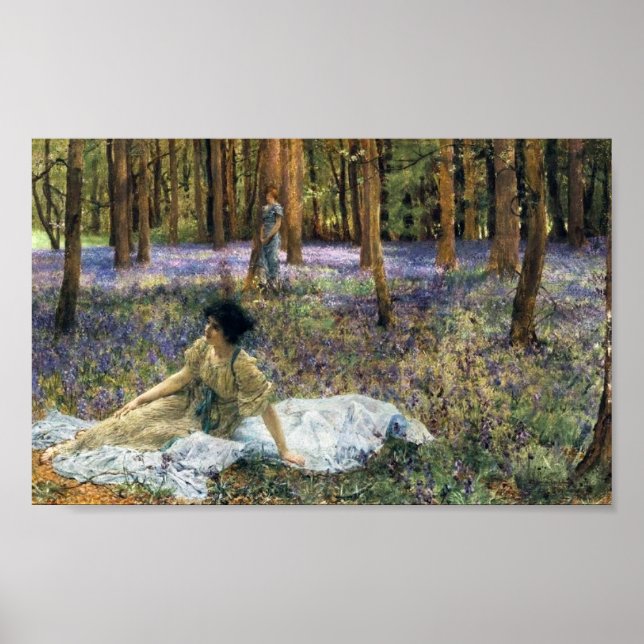 Lawrence Alma Tadema Bluebells Poster (Vorne)