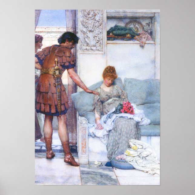 Lawrence Alma-Tadema - Ein ruhiger Gruß Poster (Vorne)